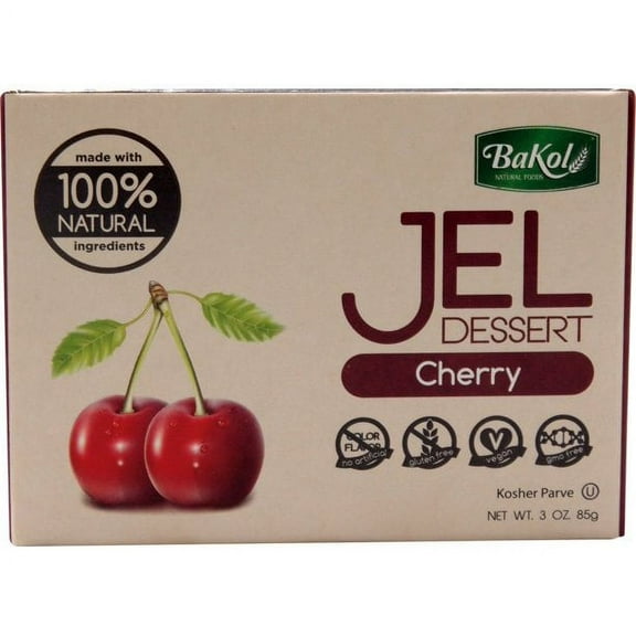 Bakol 100% Natural Jel Dessert Cherry 3 Oz
| Pack of 12