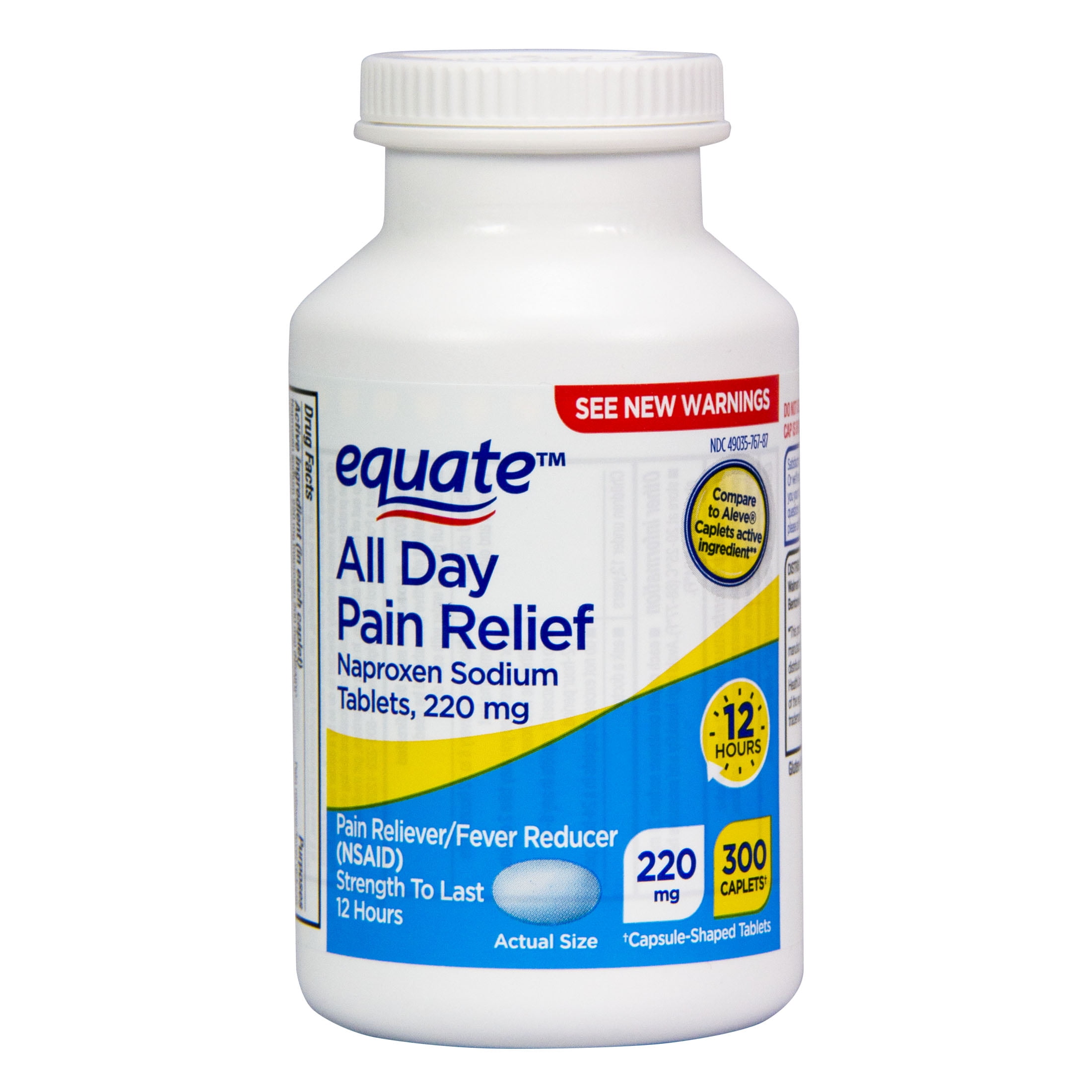 Equate All Day Pain Relief, Naproxen Sodium Tablets, 220 mg,300 Count