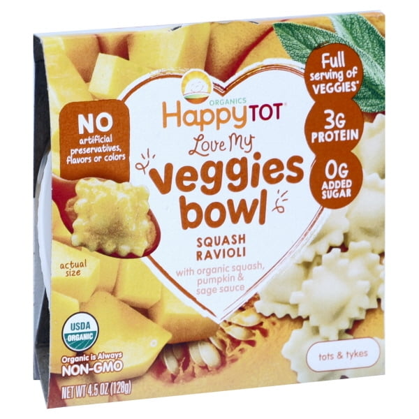 HappyTot Organic Squash Ravioli with Pumpkin &#38; Sage Sauce Baby Meals - 4.5oz