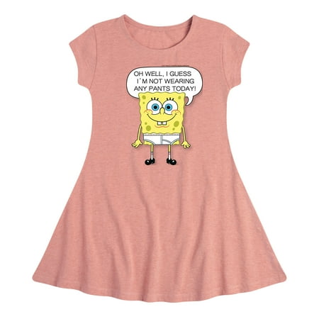 

SpongeBob SquarePants - No Pants - Girls Fit And Flare Cap Sleeve Dress