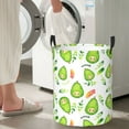 thumbnail image 4 of Picia Kawaii Avocado Large Laundry Basket, Waterproof, Freestanding Laundry Hamper, Collapsible Tall Clothes Hamper with Extended Handles-Medium, 4 of 8