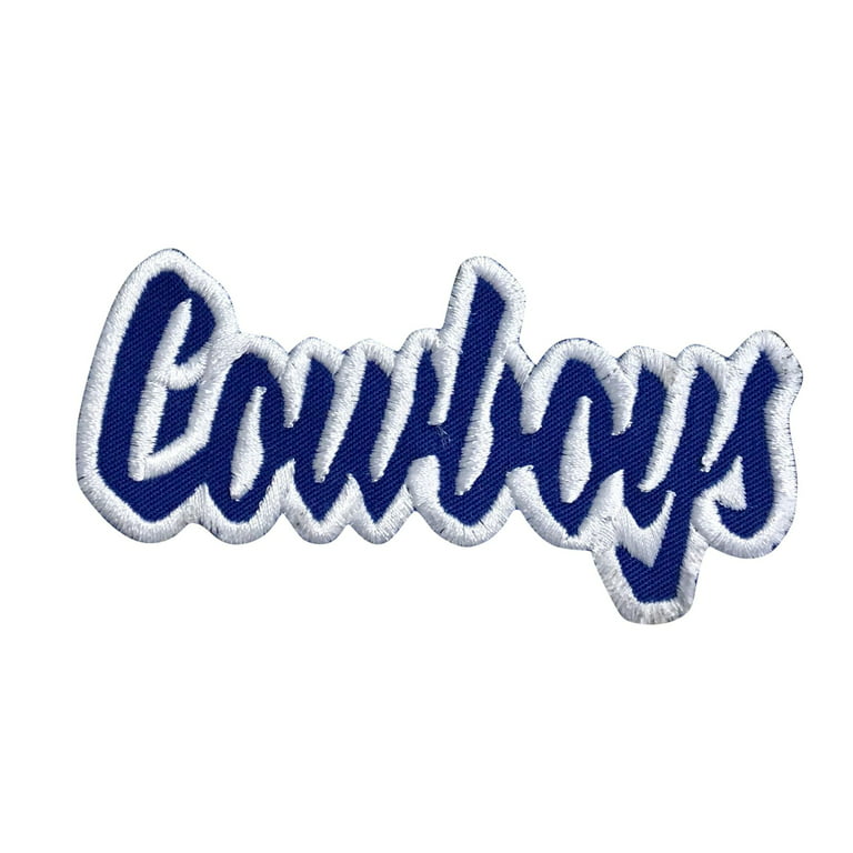 Cowboys - Royal Blue/White - Team Mascot - Words/Names - Iron on  Applique/Embroidered Patch