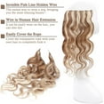 thumbnail image 4 of SEGO Curly Wire in Human Hair Extensions Hidden Hair Extensions with Invisible Band Translucent Fish Line Hairpiece without Clip, 4 of 6