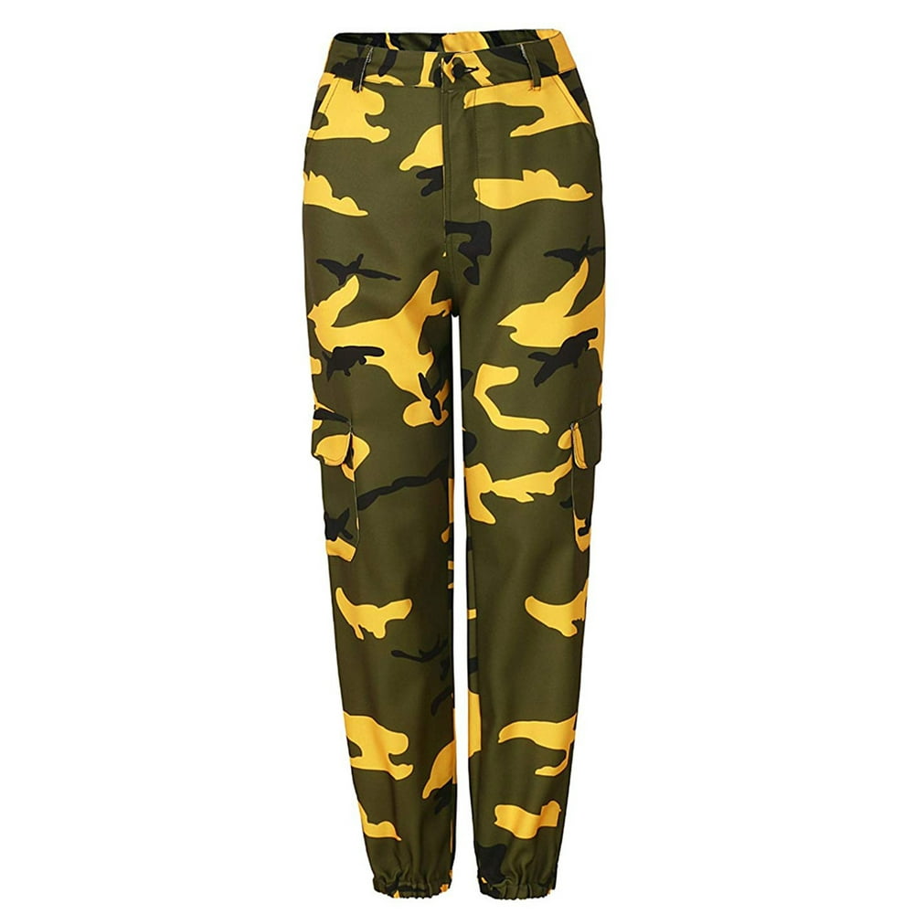 camo cargo jogger pants