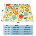 thumbnail image 4 of XMXT Throw Blanket, Colorful Cartoon Fruits Flowers Machine Washable Blankets for Sofa, 80 x 60 inches, 4 of 9