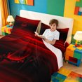 thumbnail image 3 of meiyoeat red Black Monogram Bed Sheets,Modern Letter P Full Size Sheets,4-Piece,1 Flat Sheet,1 Fitted Sheet and 2 Pillowcases, 3 of 6