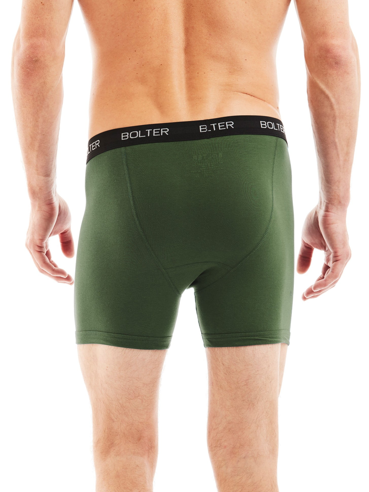 Bolter Men's Cotton Spandex All Day Boxer Briefs 5-Pack (Small