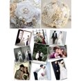 thumbnail image 3 of Rose Pearl String Ribbon Wrap Bridal Wedding Bouquet Beads Rose Garland Centerpiece Decoration, 3 of 7