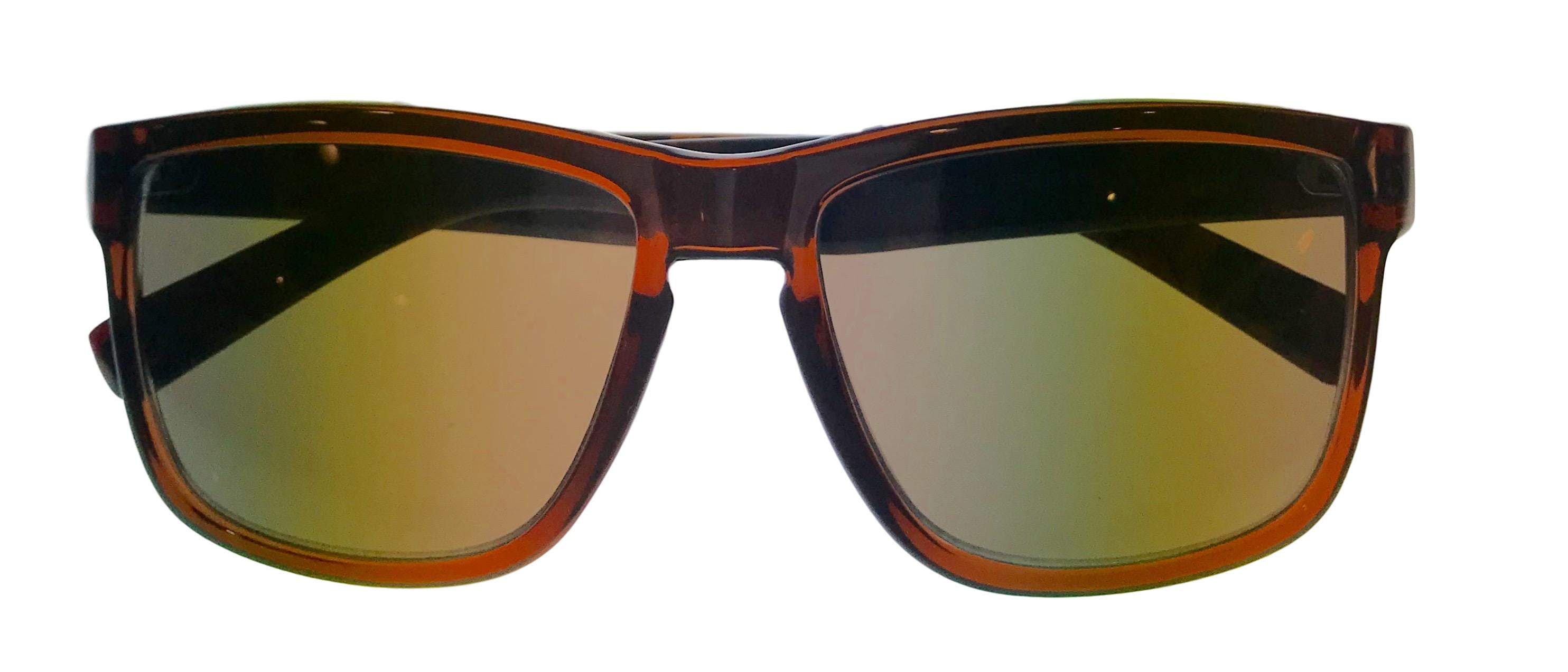Perry Ellis Men's Brown Camo Square Plastic Sunglasses, Brown, 2-Piece