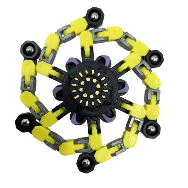Vogacara Juguete para aliviar el estrés deformable DIY para niños, giroscopio giratorio con punta de dedo, cadena creativa, Robot giroscópico mecánico Juguetes No.1 Vogacara FN007767-01