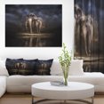 thumbnail image 1 of Elephants Arrosant dans la Rivière - Art Mural sur Toile, 1 of 3