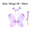 thumbnail image 2 of Varita y diadema de mariposa con alas de mariposa de hadas para niñas, vestido de princesa para niñas pequeñas, 2 of 5