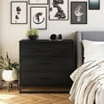 thumbnail image 3 of Ameriwood Home Monterey 3 Drawer Dresser, Black Oak, 3 of 9