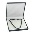 thumbnail image 4 of 14K Gold 5.0-5.5mm Black Akoya Cultured Pearl Necklace - AAA Quality, 24" Matinee Length, 4 of 7
