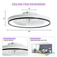 thumbnail image 6 of Sofucor 19-Inch Flush Mount Ceiling Fan with LED Lights, Remote and App Control, 6 of 10