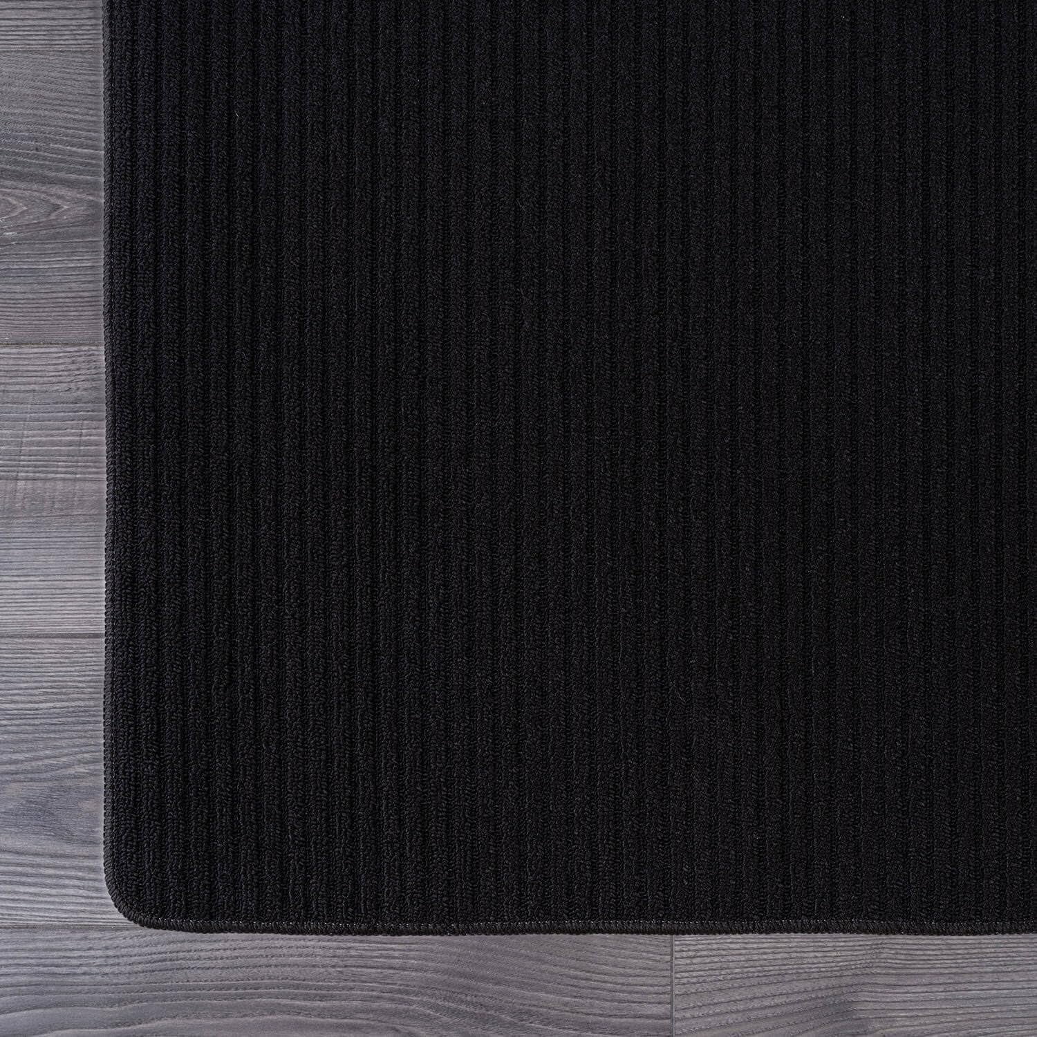 Beverly Rug Non-Slip Machine Washable 6 x 9 Black Indoor Area Rugs