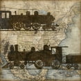 thumbnail image 2 of Meagher, Megan 12x12 Gold Ornate Wood Framed with Double Matting Museum Art Print Titled - Travel Silhouette I, 2 of 4