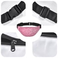 thumbnail image 6 of Easygdp Pink Glitter Fanny Pack for Men Women,Fashion Waist Packs,Travel Hiking Chest Bag Daypack, 6 of 7
