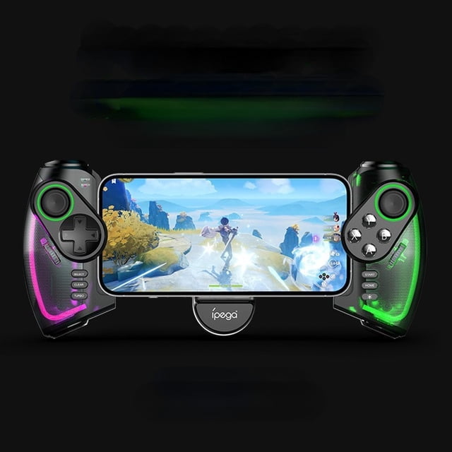 IPEGA Mechanical Stretch Gaming Controller - Wireless Bluetooth Gamepad for Phones, Tablets & PC, PUBG Mobile Gaming Accessory with Adjustable Clamp