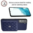 thumbnail image 4 of Allytech Galaxy S22 Plus Wallet Case with Shoulder Strap, RFID Blocking Luxury PU Leather Shockproof Cards Slots Stand Anti-Scratch Magnetic Closure Phone Case for Samsung Galaxy S22 Plus, Blue, 4 of 9