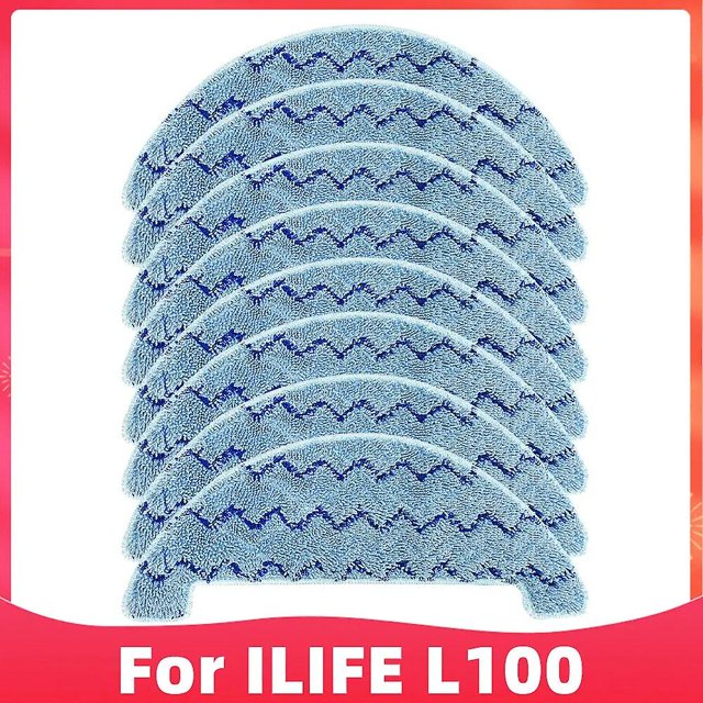 For ILIFE L100 / ILIFE A10S Robot Vacuum Cleaner Replacement Accessories Kit Main Brush Side Brush Mop Cloths Rag Spare Parts~1383