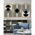 thumbnail image 6 of Drsoum Black and White Abstract Wall Art 16x24in3pcs Natural Framed Minimal Decor Duotone Dark Brush Stroke Prints Shapes Illustrations Modern Art Ready To Hang, 6 of 6