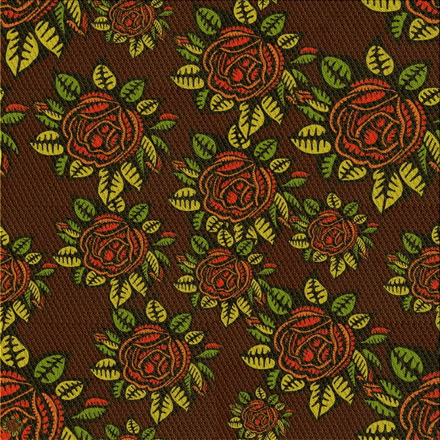 Ahgly Company Machine Washable Indoor Square Transitional Dark Yellow Green Area Rugs, 4' Square