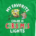 thumbnail image 3 of SpongeBob SquarePants - My Favorite Color Is Christmas Lights Spongebob and Gary - Men's Short Sleeve Graphic T-Shirt, 3 of 6