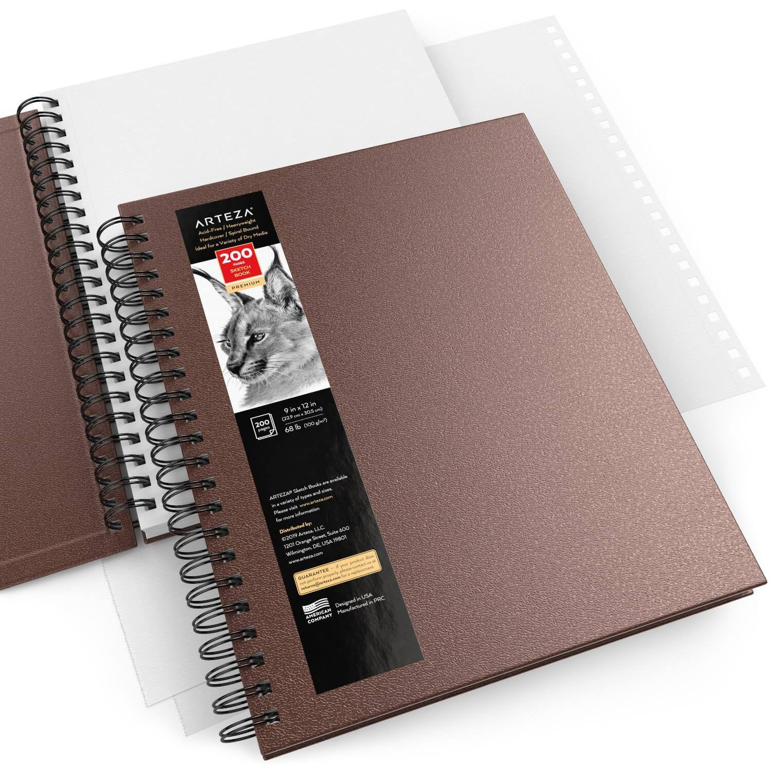 CONDA 9x12 Double-Sided Hardbound Sketchbook, Heavyweight Hardcover  Sketchbook, Spiral Sketch Pad, Durable Acid Free Drawing Paper for Drawing