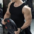 thumbnail image 4 of L-4X Plus Size Tank Tops for Men Big & Tall Sleeveless Crewneck Gym Undershirts Shirts Mens Stretchy Pullover Slim Athletic Workout Running Vests, 4 of 7