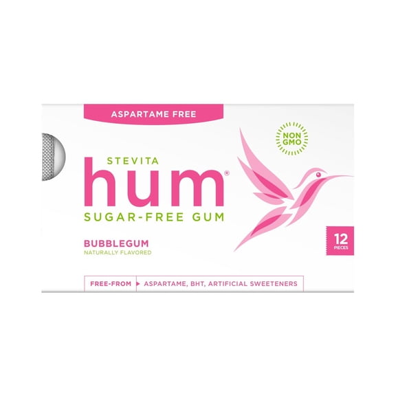 Stevita Hum Gum, Bubblegum, Sugar-Free - 1 pk