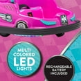 thumbnail image 5 of Kid Trax 6V Bumper Car Ride-On Toy, Pink, 360° Spin with LED Lights, Soft Bumpers, Safety Belt, 5 of 10