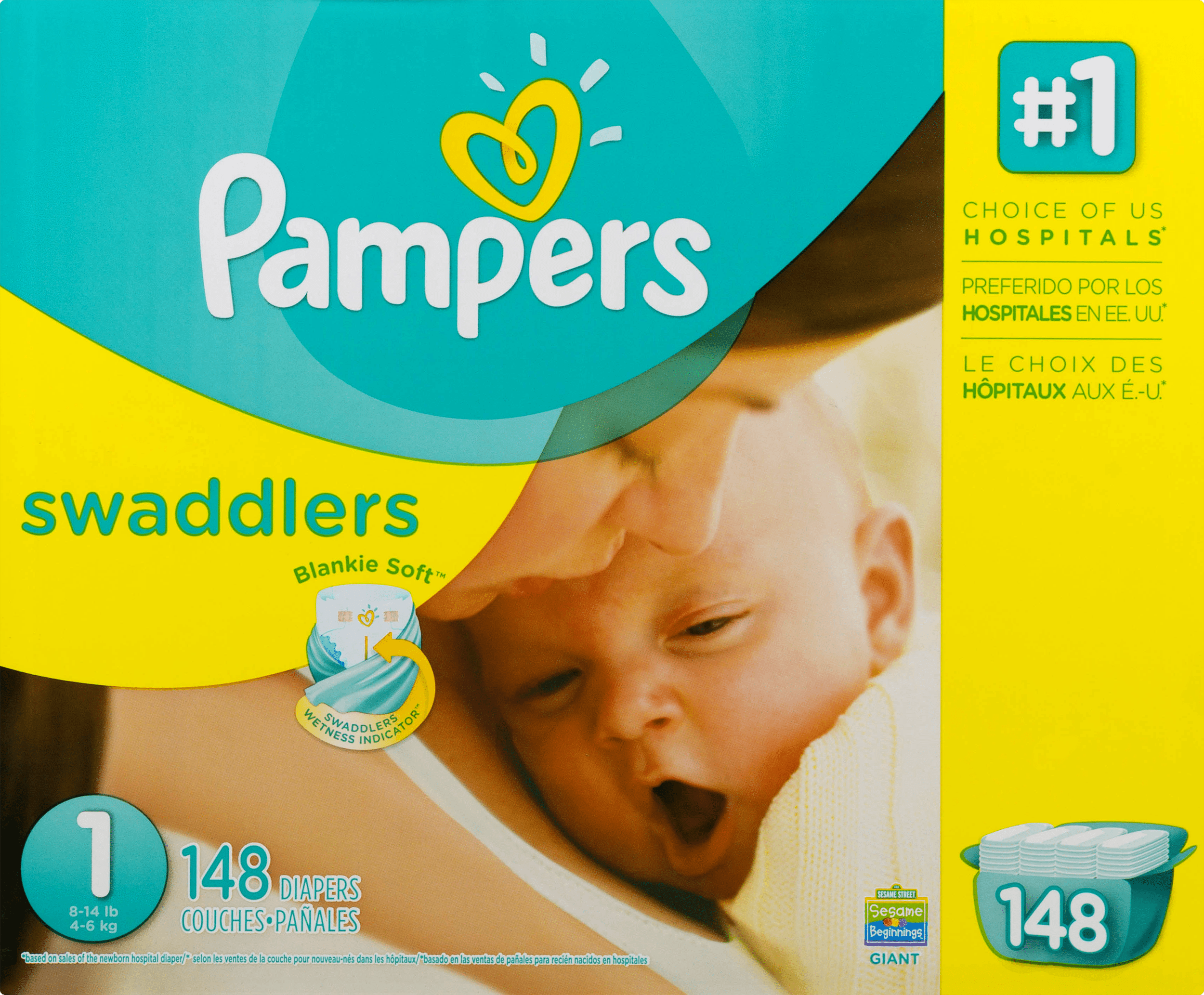 pampers swaddlers diapers size 1 148 diapers walmart com size one diapers
