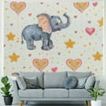 thumbnail image 4 of Orinice Elephants Hearts Star Tapestry Wall Hanging Unique Style for Home Decor Dorm Room Gift, Soft Lightweight Fabric Four Sizes Available 50x40inch, 4 of 6