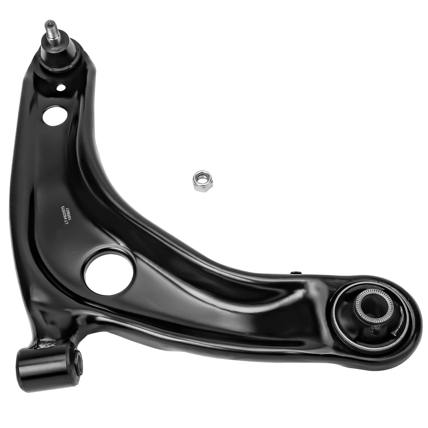 Detroit Axle - Front Right Lower Control Arm for 2006-2018 Toyota Yaris 2012-2019 Prius C 2008-2014 Scion xD, Passenger Side Lower Control Arm with Ball Joint Replacement