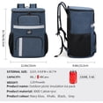 thumbnail image 3 of XIAOLE 30L Insulated Cooler Backpack, Insulated Waterproof Large Capacity Coolers Bags with Opener, Leak Proof Cooler Back Pack for Camping, Travel, Picnic, Hiking, Beach, 3 of 9