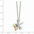 thumbnail image 3 of Sterling Silver & 12K Dragonfly Necklace (Weight: 0.13 Grams, Length: 18 Inches), 3 of 3
