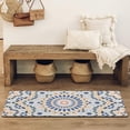 thumbnail image 4 of Multicolor Geometric Mosaic Pattern Bathroom Rugs Mat,Non Slip Microfiber Bathroom Rug,Rubber Backing,Soft Bathroom Mats for Bathroom Floor,Tub and Shower,47x17in(120x43cm), 4 of 5