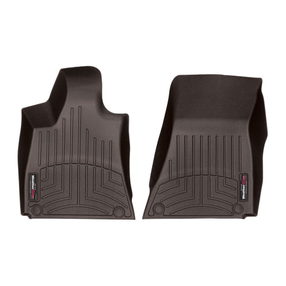 WeatherTech Custom Fit FloorLiners compatible with Maserati Quattroporte, Ghibli - 1st Row (Driver & Passenger), Cocoa