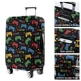 thumbnail image 5 of Multicolor Controllers Games Text Black Pattern Luggage Cover Fashion Suitcase Cover Baggage Covers Fit 25-28 Inch Luggage (Go Travel), 5 of 5