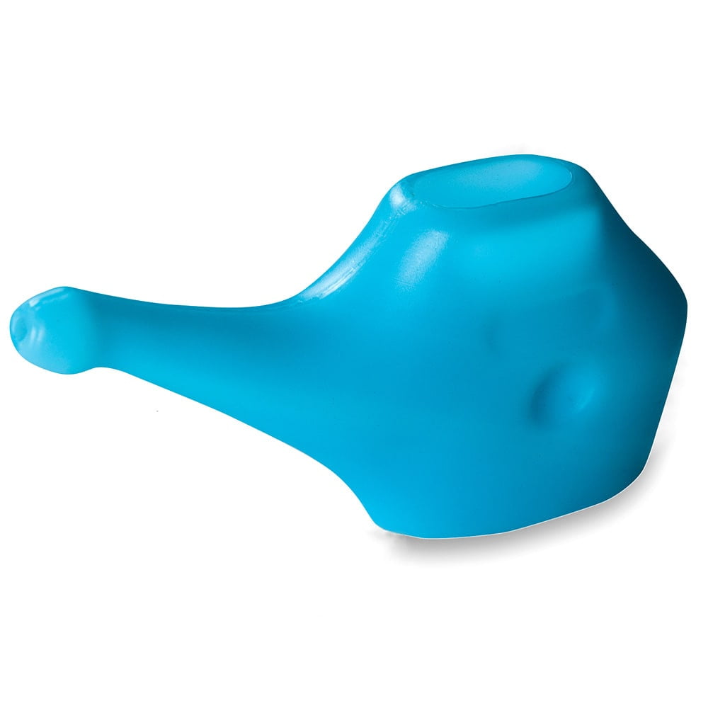 SoulGenie QwikFlo Economy, Light-Weight Neti Pot - Nasal Irrigator (1 Piece (Blue))