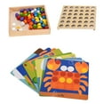 thumbnail image 4 of Matching Mosaic Pegboard Toys, Learning Toy Mushroom Peg Puzzle Toys With Storage Bag For Educational Learning Animal, 4 of 8