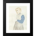 thumbnail image 2 of Albert Anker 19x24 Black Modern Framed Museum Art Print Titled - Study of a Standing&nbsp;Girl, 2 of 5