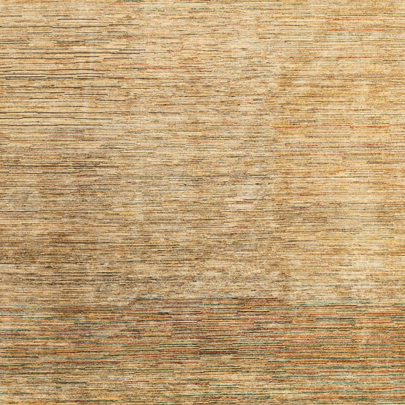 Ahgly Company Indoor Square Abstract Chocolate Brown Oriental Area Rugs, 6' Square