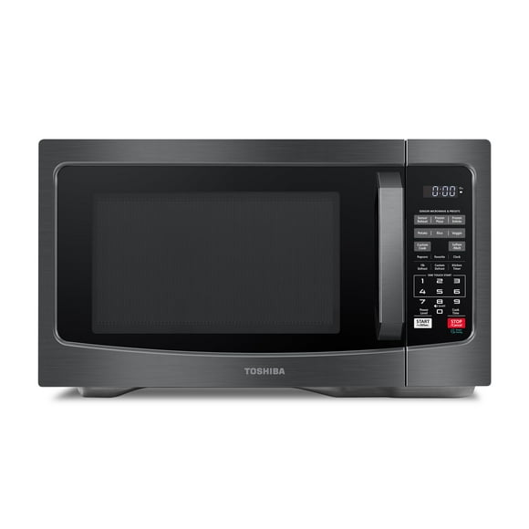 Toshiba em131 a5 C-bs Horno de microondas, 1.1 pies cúbicos, color negro acero inoxidable, Estándar, Acero inoxidable negro, 1