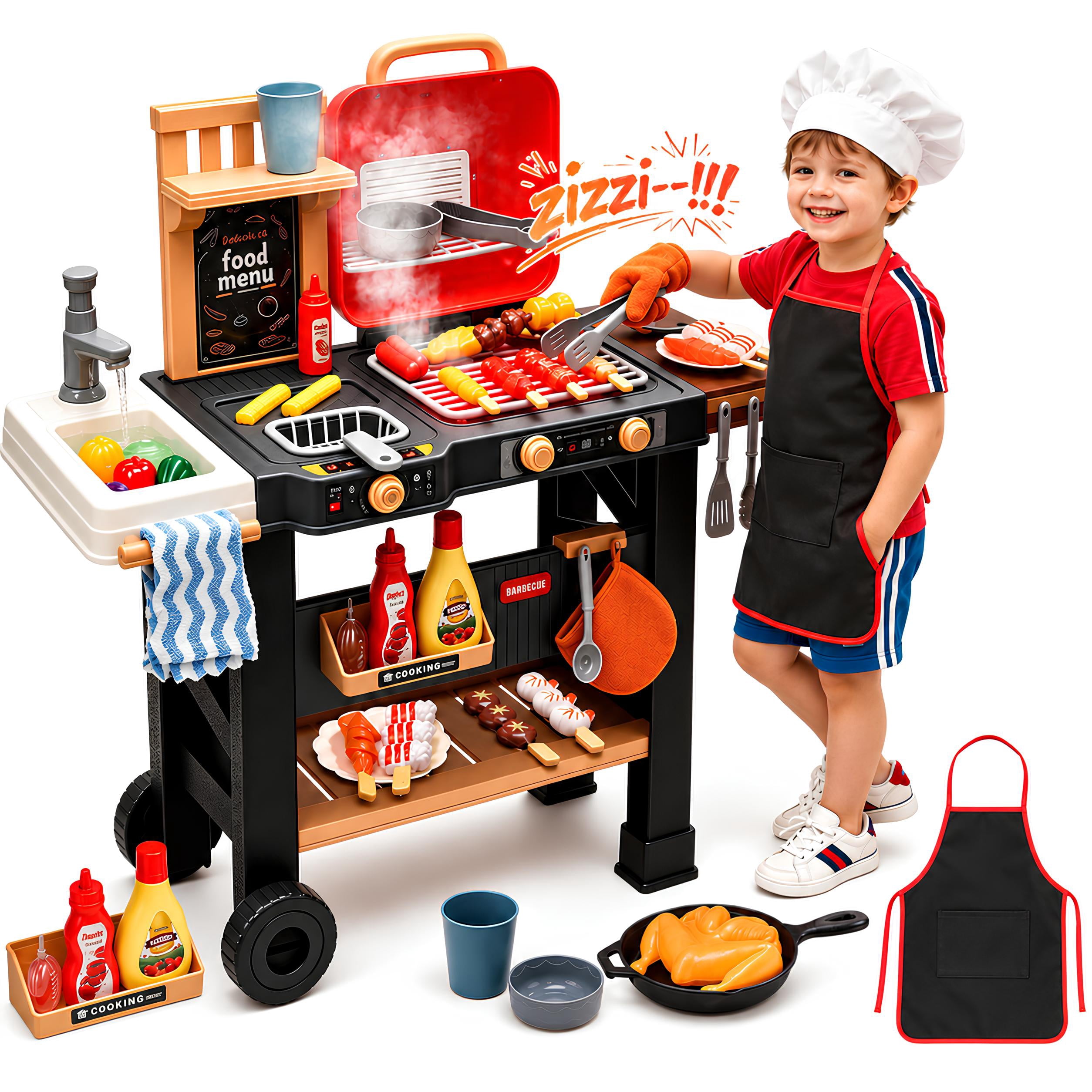 Little Tikes Cook 'n Grow 8-Piece BBQ Grill Playset, Model 633904M