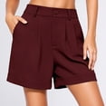 thumbnail image 2 of Aihuaihua Womens Shorts Dressy High Waisted Wide Leg Tailored Shorts Pleated Business Casual Work Trouser Shorts XL, 2 of 7