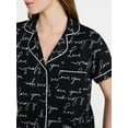 thumbnail image 2 of Joyspun Women's Dreamy Soft Collection Notch Top and Shorts Pajama Set, 2-Piece, Sizes XS-3X, 2 of 7