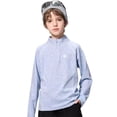 thumbnail image 2 of LIIPEE Boys Tops Casual Long Sleeve Crew Neck Solid Color T Shirt Kids Youth Sports Performance Training Tee Top Comfortable Soft Breathable Clothes,Light Blue,15-16 Years, 2 of 3