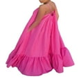thumbnail image 3 of Robe Longue d'Été Décontractée et Fluide pour Femme avec Poche, Bretelles Spaghetti, Encolure Dégagée, Unie, Évasée, Ample, Robe Maxi de Plage, 3 of 6